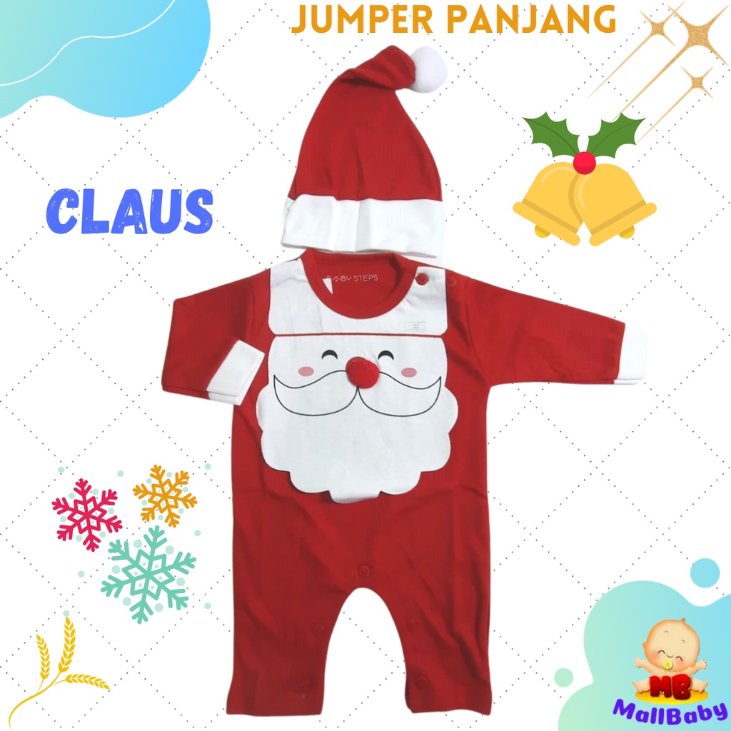 Baju Sinterklass Bayi Kostum Baju Natal Bayi Jumper Karakter Santa Klaus Claus Snowman BabySteps