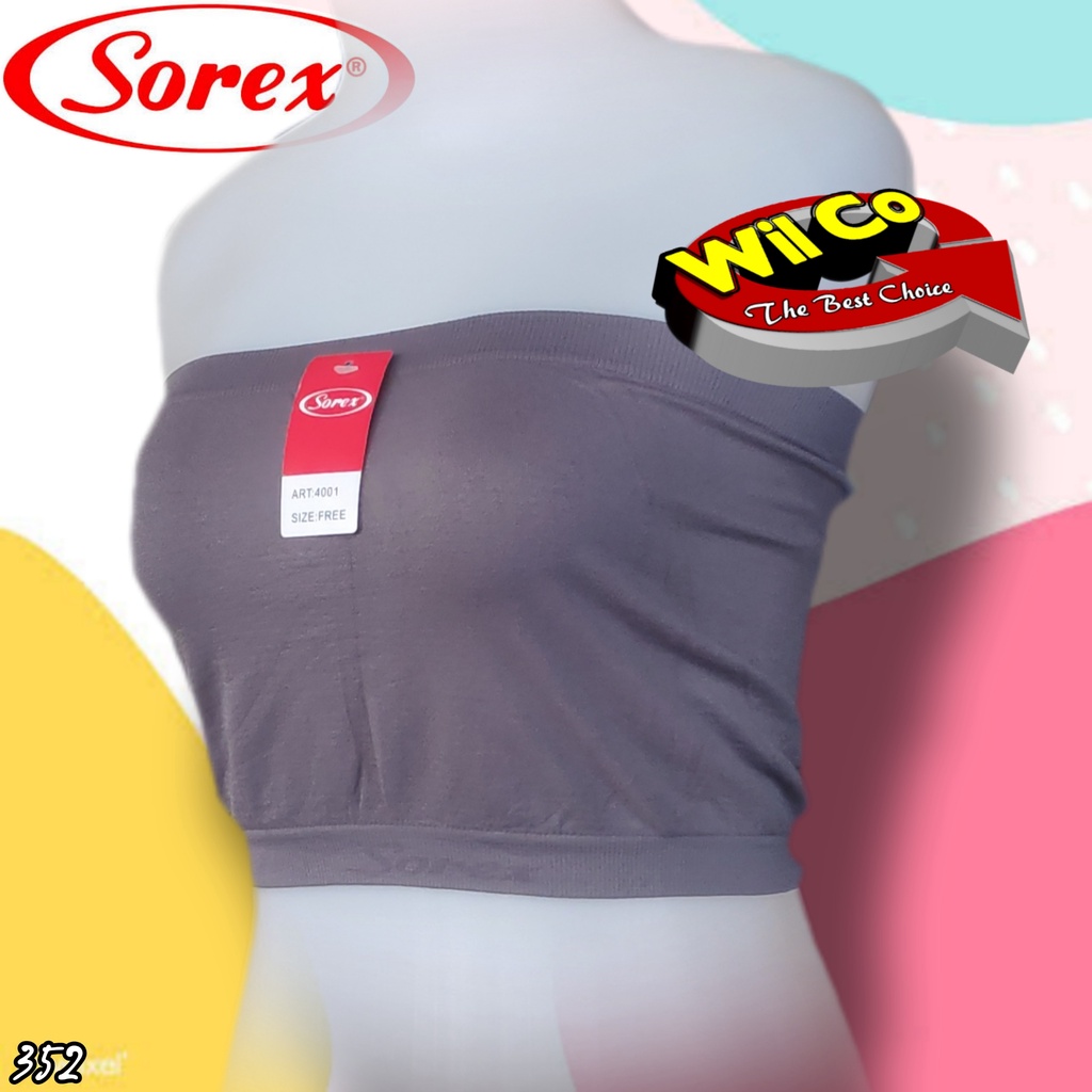 K352 - KEMBEN CROPTOP ATASAN WANITA SOREX TANPA TALI FREE SIZE MULTI COLOR