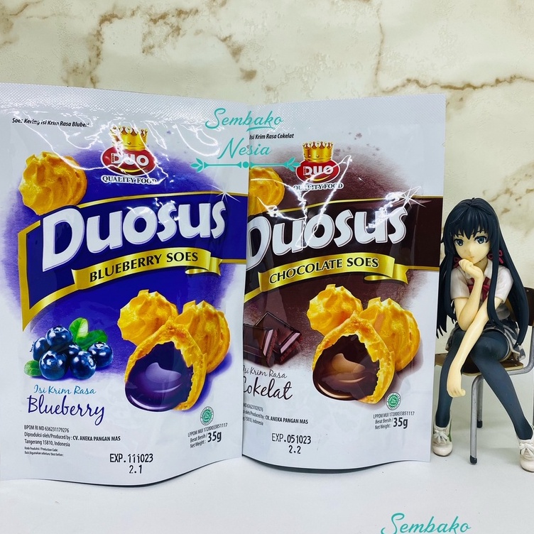 

Duosus Kue Soes Cokelat / Blueberry Netto 35gr