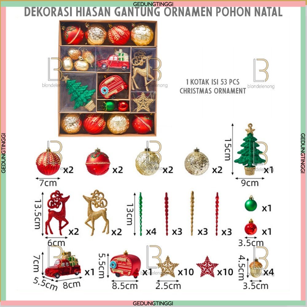 Hiasan Gantung Gantungan Dekorasi Dekor Aksesoris Asesoris Asesories Acessories Bola Slinger Boneka Lonceng Tanduk Rusa Raindeer Snowmen Snowman Topi Santa Claus Sinterklas Ornament Parcel Parsel Hampers Pohon Natal Merry Christmas Noelle Xmas Ornaments