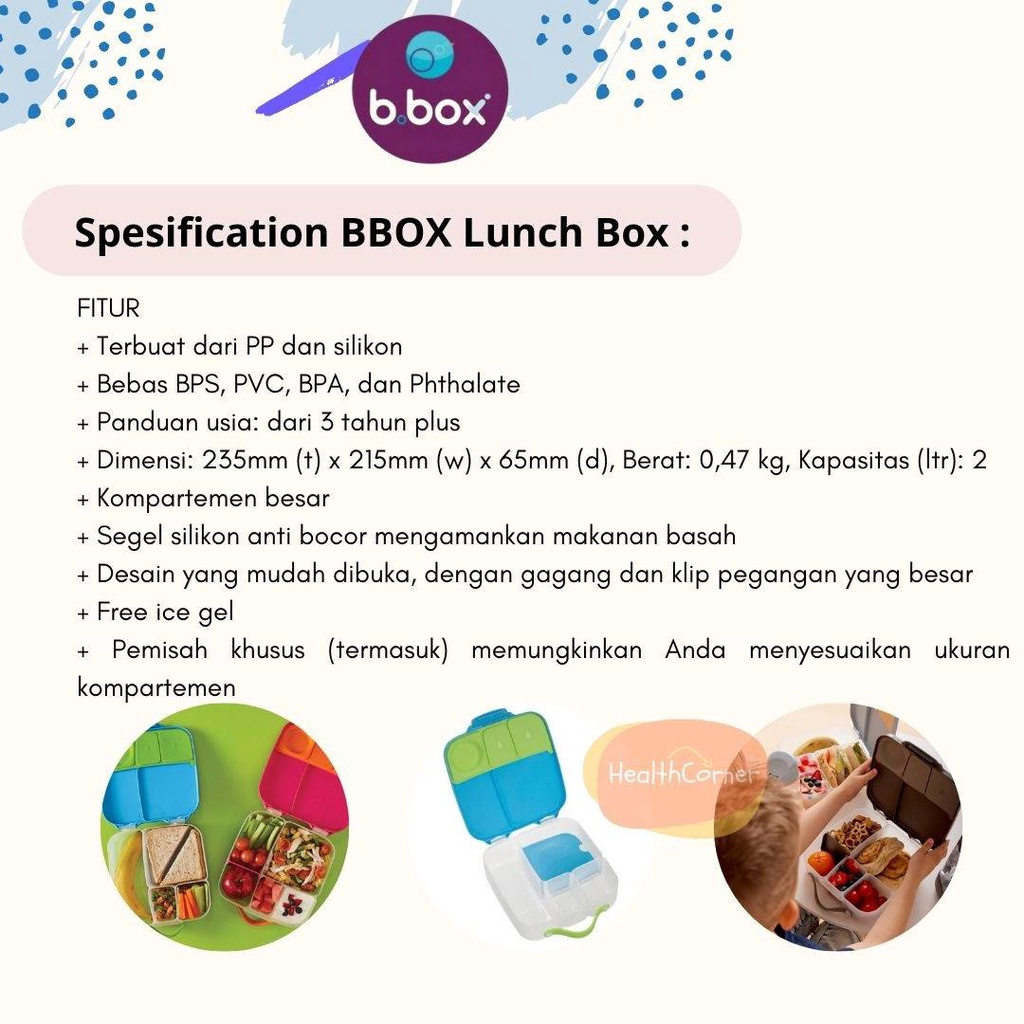 BBOX Lunchbox - Kotak Bekal B Box Kids Lunch Box Tempat Makan Leakproof Premium