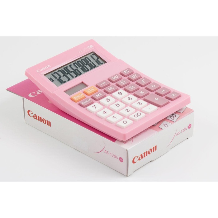 

Calculate Calculator Canon As 120V Pink Kalkulator Meja