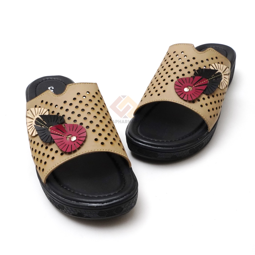 CAPHARNAUM [LTB 401] Sendal Selop Hak Sofiya Sandal Slip On Wanita Sandal Wedges Kasual Wanita