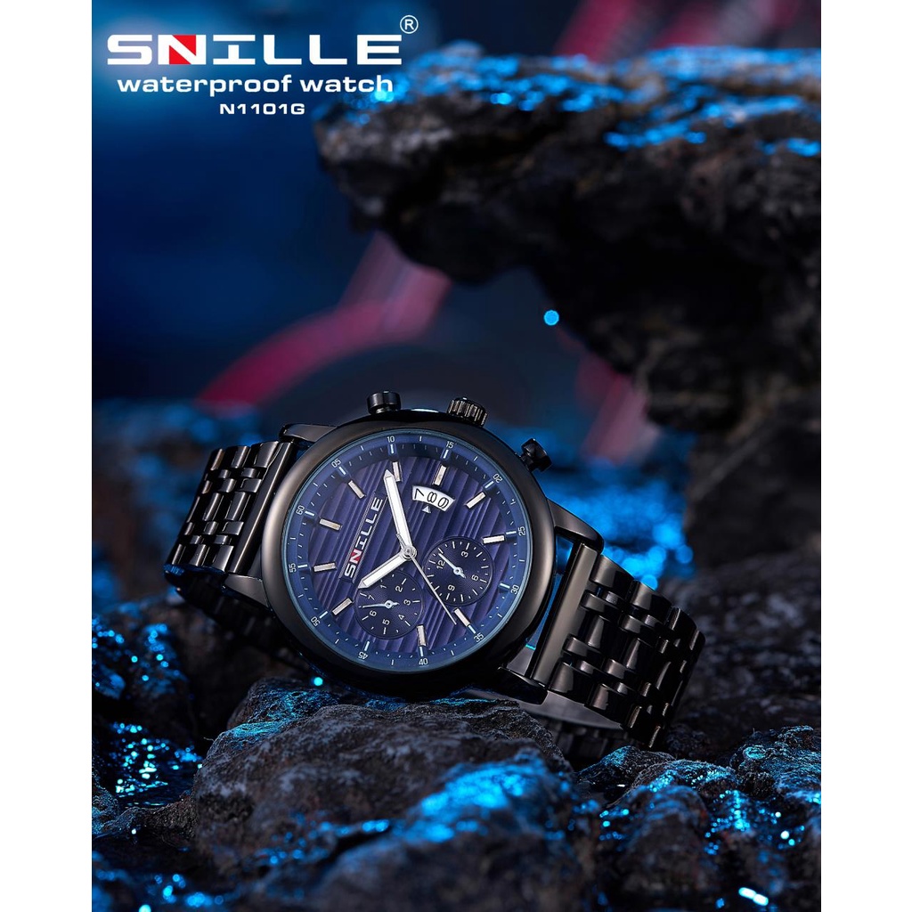 Snille Jam Tangan Rantai Pria Wanita Unisex Original Asli Anti Air Waterproof 1101