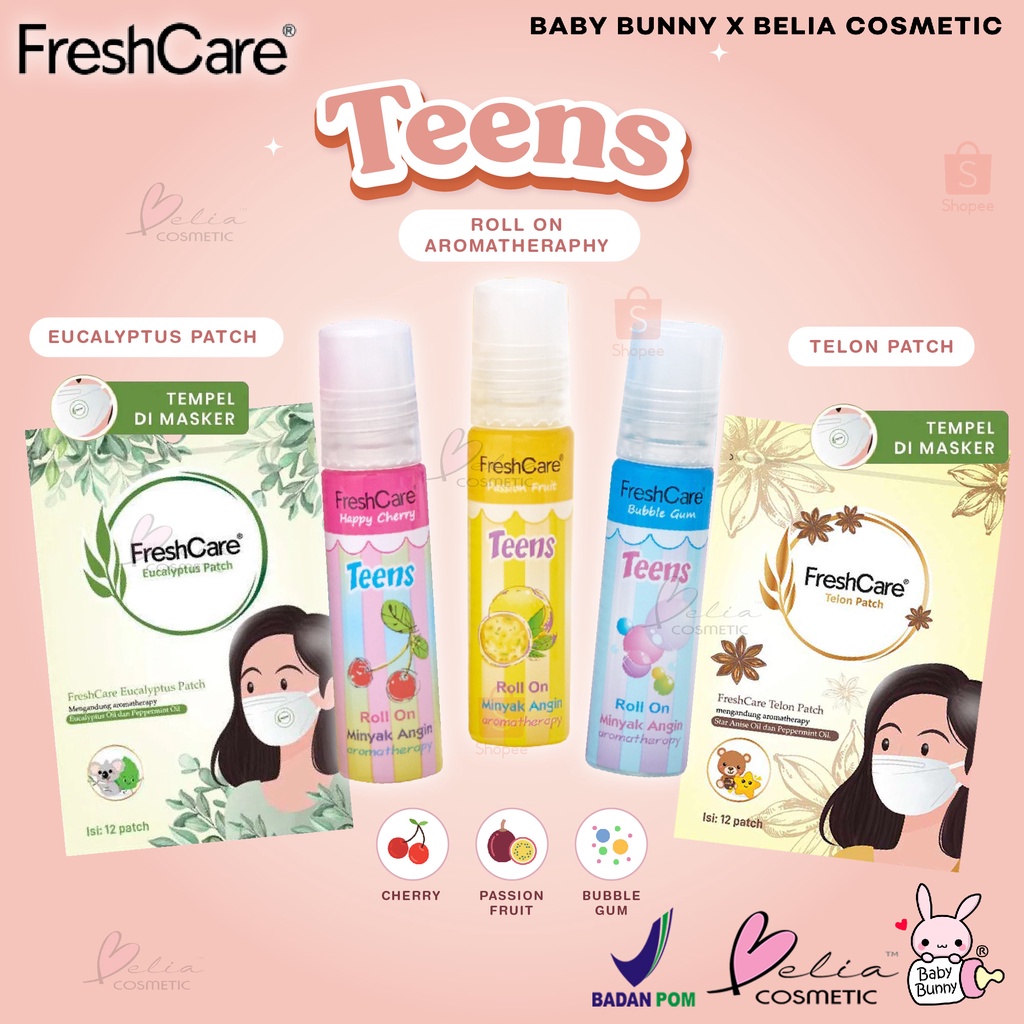 ❤ BELIA ❤ FRESH CARE Teens (✔️BPOM) Minyak Angin Aromatheraphy Roll On 10mL | freshcare gosok teen