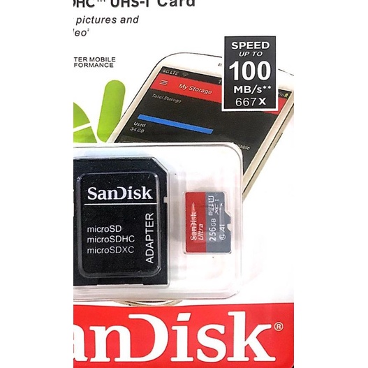 Kartu Memori Sandisk Ultra 32GB/64GB/128GB/256GB/512GB Microsd - 32 gb