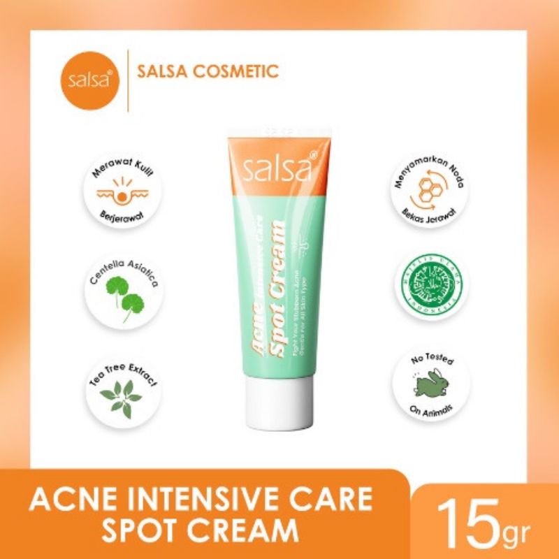 [15gr] Salsa Acne Intensive Care Spot Cream | Obat Jerawat | Bye Acne