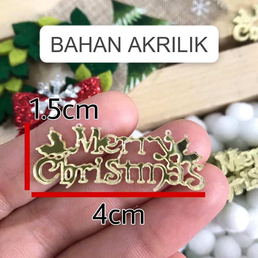 1 BUAH - TULISAN  MERRY CRISTMAS | APLIKASI NATAL