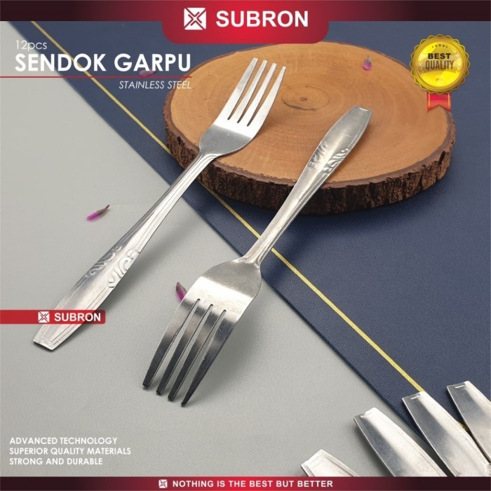 12pcs Sendok Garpu Makan 25gr - SUBRON