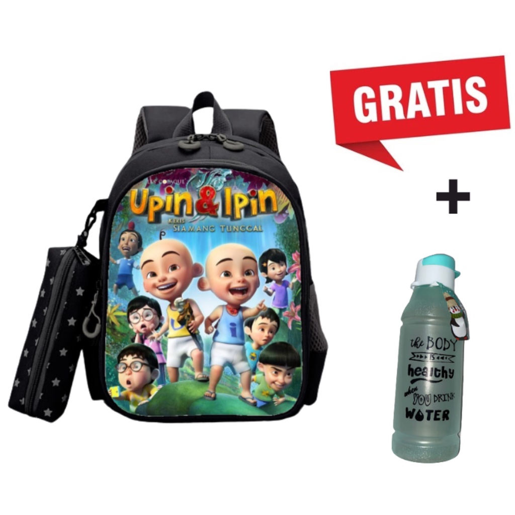 tas sekolah anak laki-laki anak perempuan backpack sekolah anak tk sd smp sma kuliah DISILANG Gratis Botol Minuman