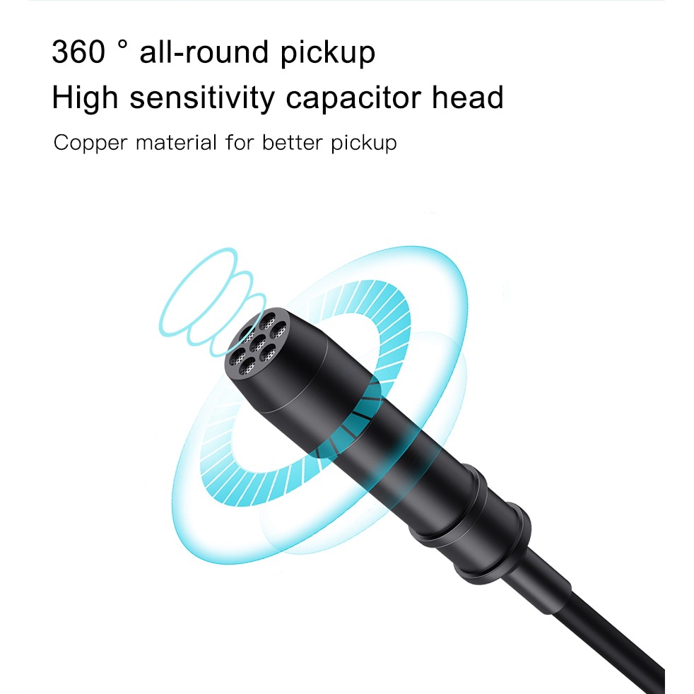 Microphone Clip Lavalier Portable 3.5mm - KM-D1 - Black