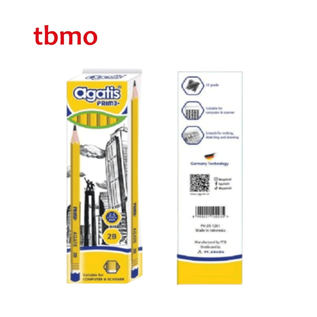 

PENSIL AGATIS PRIME WOOD HEXAGONAL GRAPHITE 2B ISI 12-111GPH