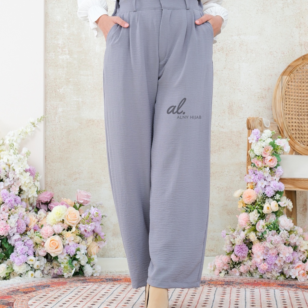 Premium Celana Kulot Crinkle Highwaist Wanita Loose Cullote Pants