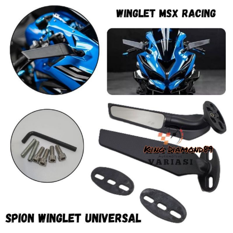 PROMO SPION WINGLET FULL CNC STELAN MODEL RIZOMA F22 R ZX25R NINJA 250FI KARBU