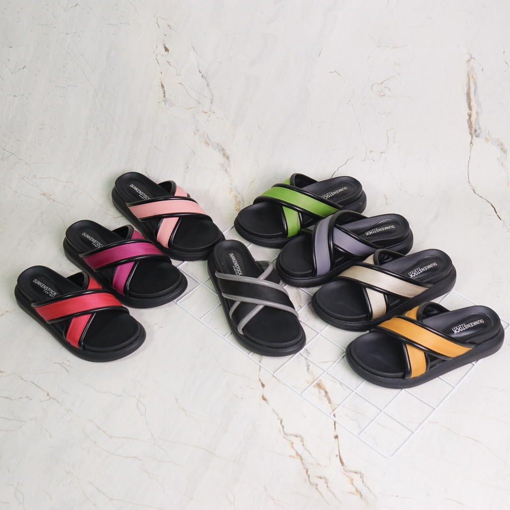 DUNKENSTOCK tipe Zoey Sandal wedges wanita casual sendal cewek kekinian