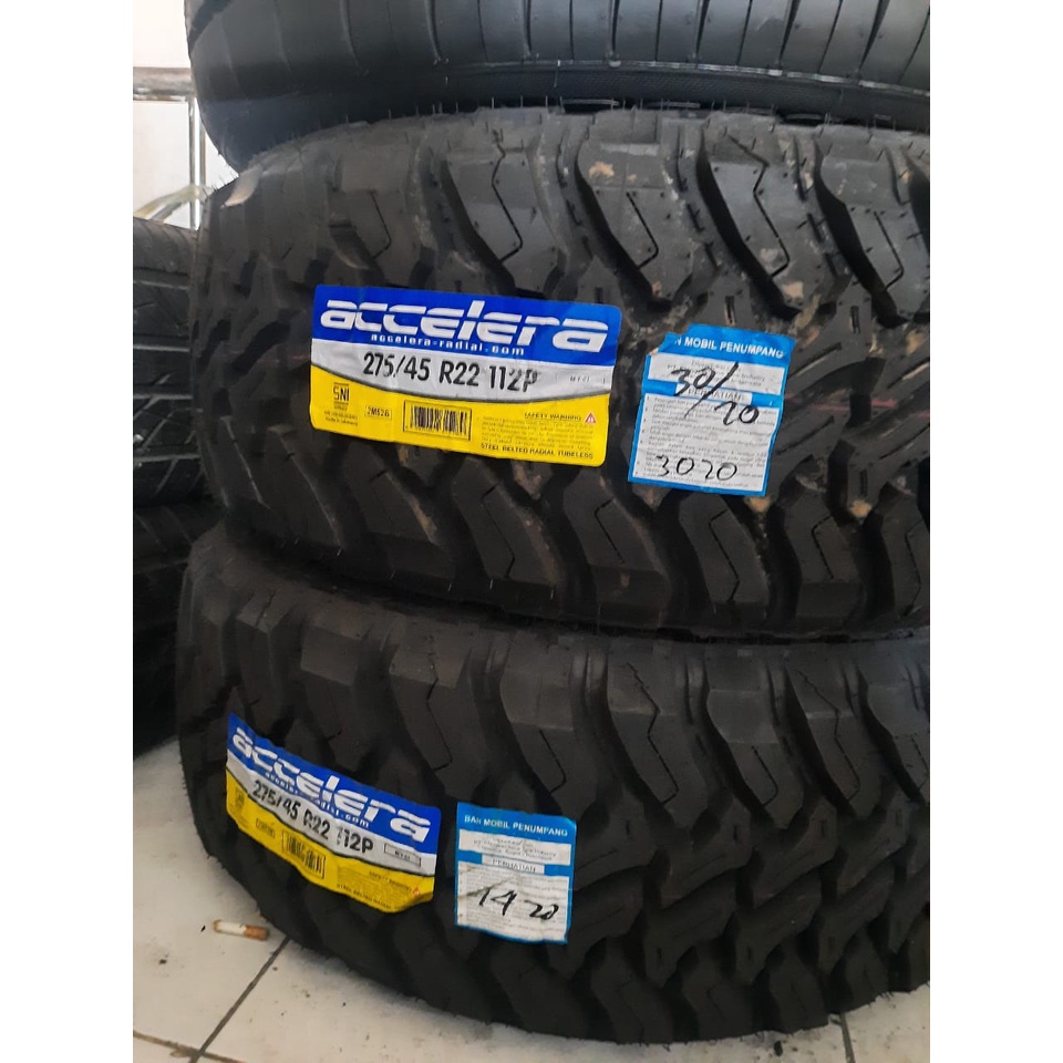 JUAL BAN MURAH BAN MOBIL PAJERO FORTUNER RANGER R22 UKURAN 275 45 RING 22 MERK ACCELERA MT01