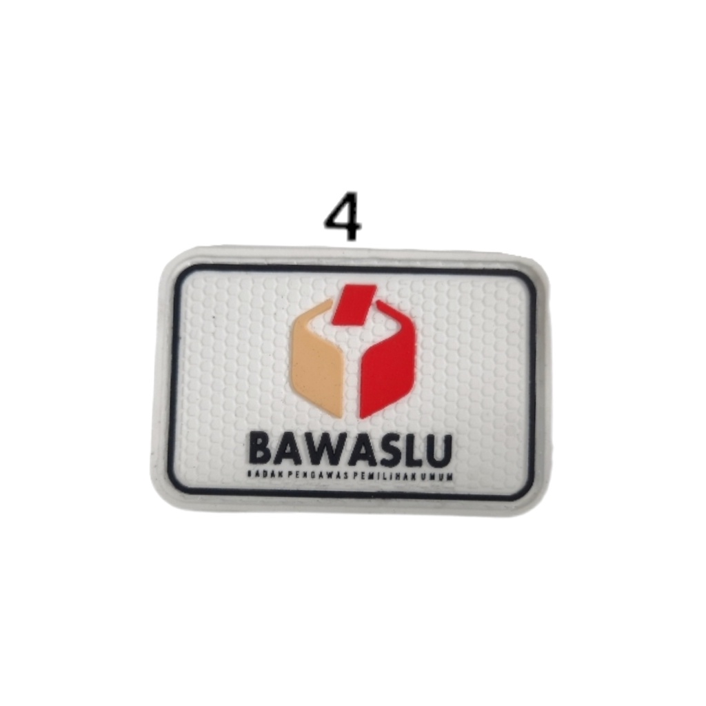 Patch Rubber Logo Kpu Pemilu, Bawaslu Panwaslu, PPS Panitia Pemilihan Suara, Bendera Indonesia