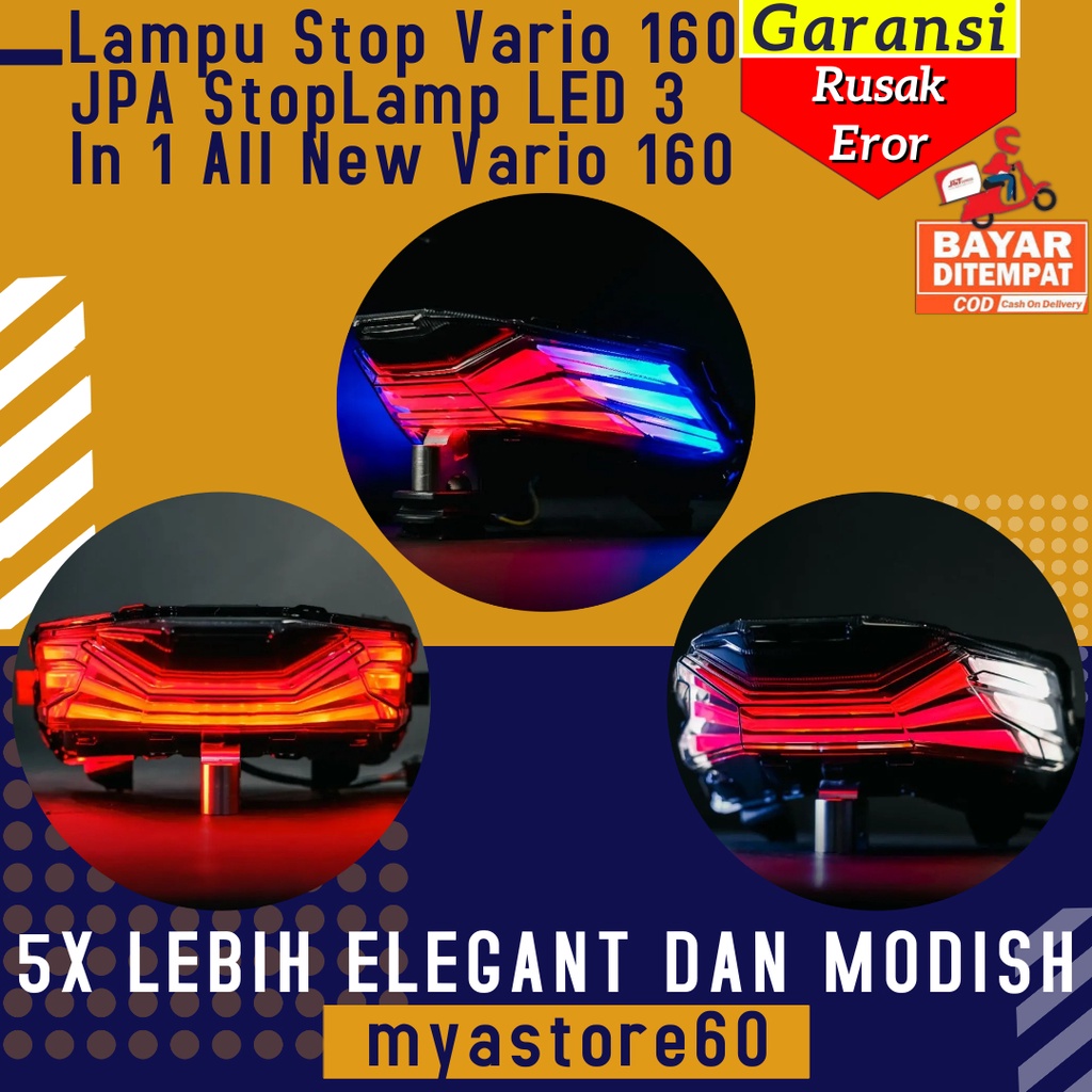 Lampu Stop Lamp Vario 160 Original JPA StopLamp LED 3 In 1 All New Honda VARIO 160