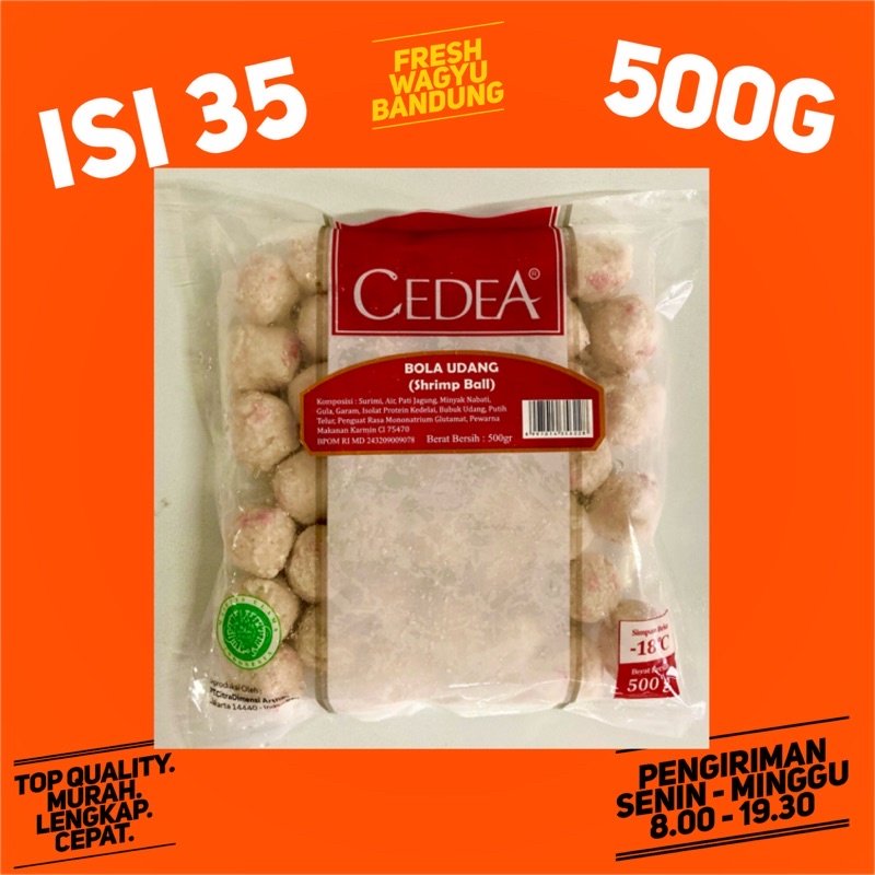 

CEDEA SHRIMP BALL BOLA UDANG KECIL Baso Ikan Suki Shabu Steamboat 500g Premium Frozen