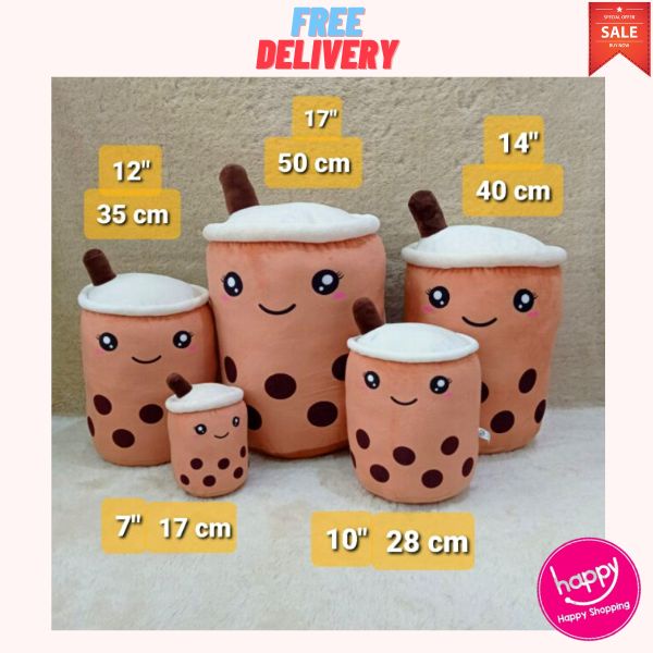 ⚡BEST SELLER⚡ 1 BOBA JUMBO GRATIS |Bantal Boba Milk, Bantal Gentong Boba Milk ukuran L| BONEKA LUCU 