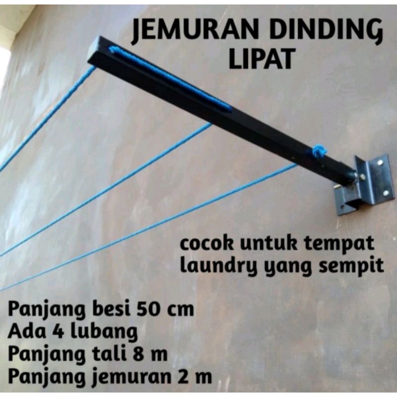 jemuran lipat dinding tempel dinding