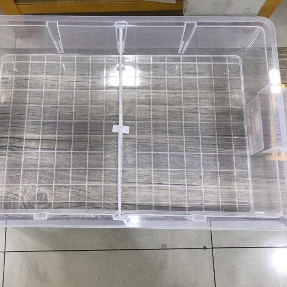 KANDANG KONTAINER SEKAT 4 GECKO SKINK PACMAN FROG SNAKE SULCATA ISTAR