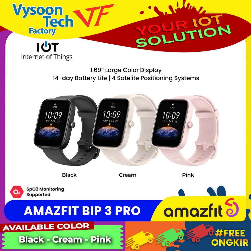 AMAZFIT BIP 3 PRO Smartwatch Garansi Resmi