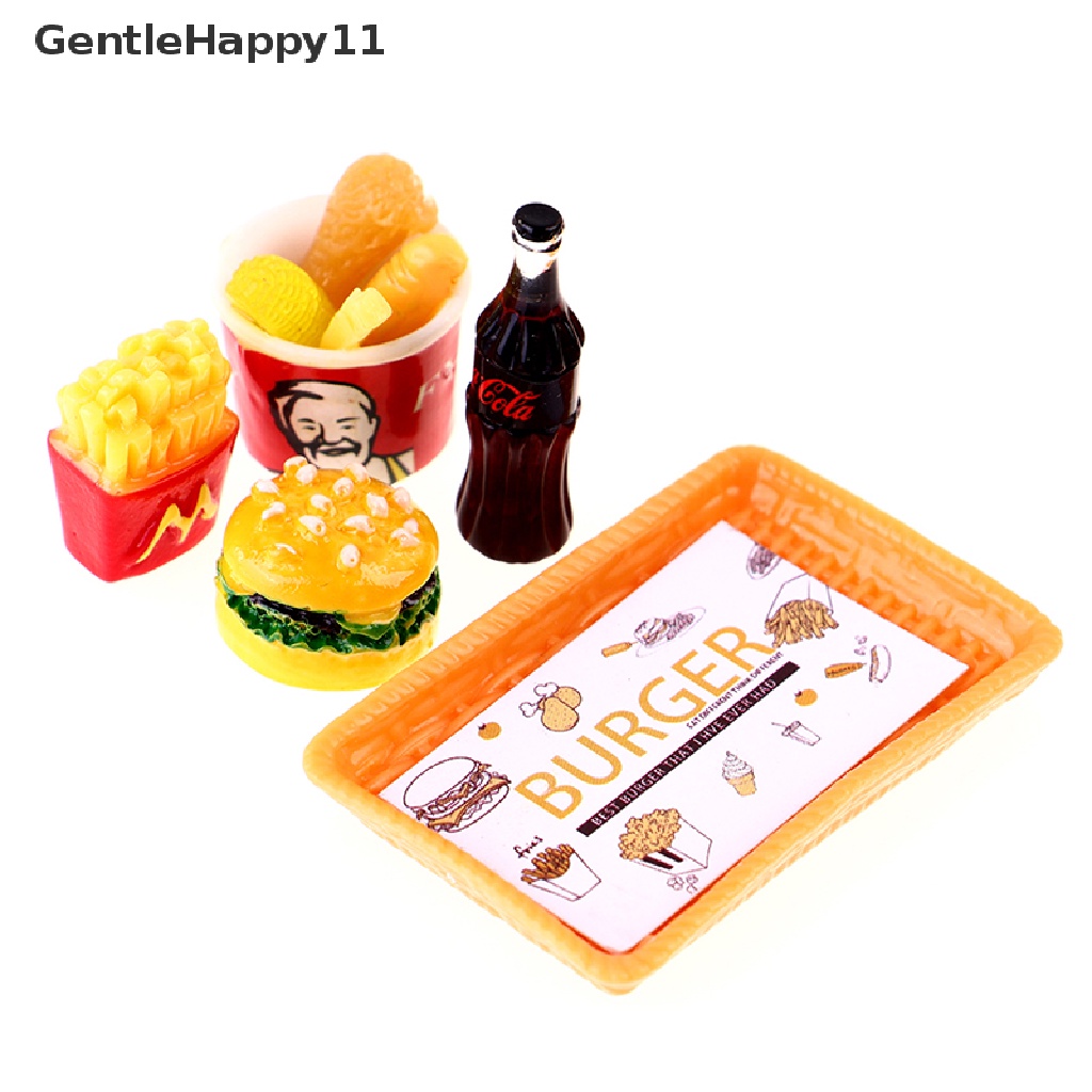 Gentlehappy Mainan Miniatur Simulasi Burger / Kentang Goreng Untuk Aksesoris Rumah Boneka Bo11 id