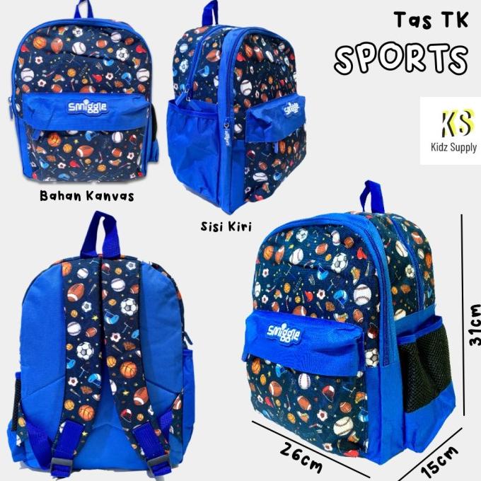 Tas Ransel Sekolah SD TK Smiggle Premium Anak Laki Laki Planet Army