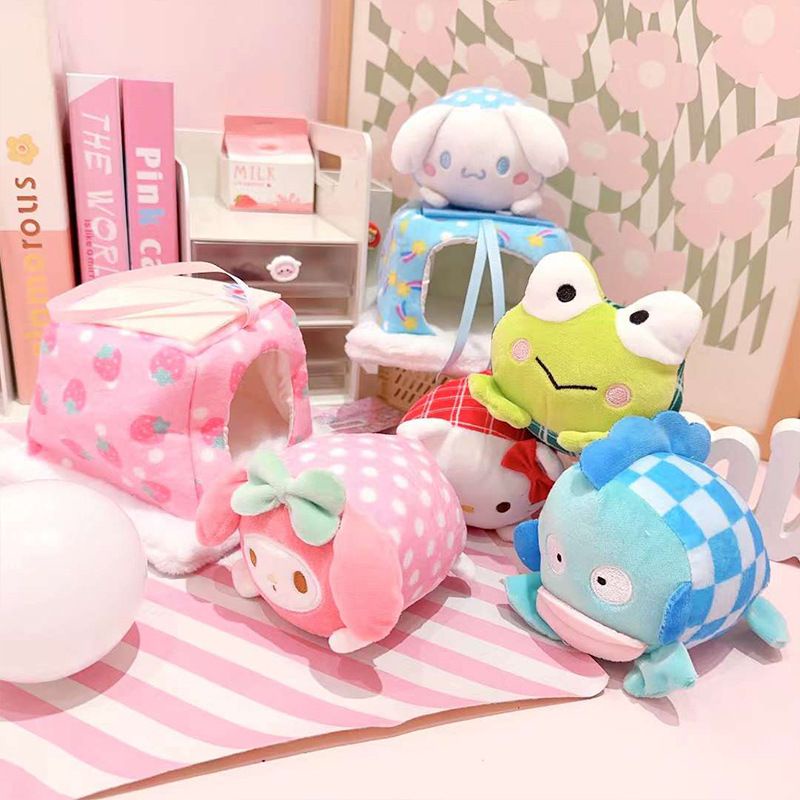 MAINAN BONEKA MELODY KUROMI CINNAMOROLL KEROPPI HELLO KITTY HANGYODON RUMAH IMPOR