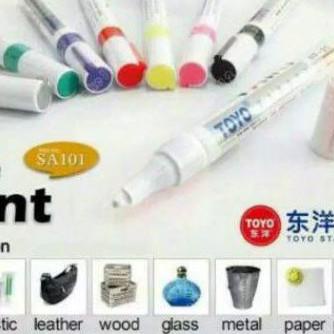 

Spidol Ban TOYO Paint Marker Original Import Warna Warni : Silver Merah Putih ざ