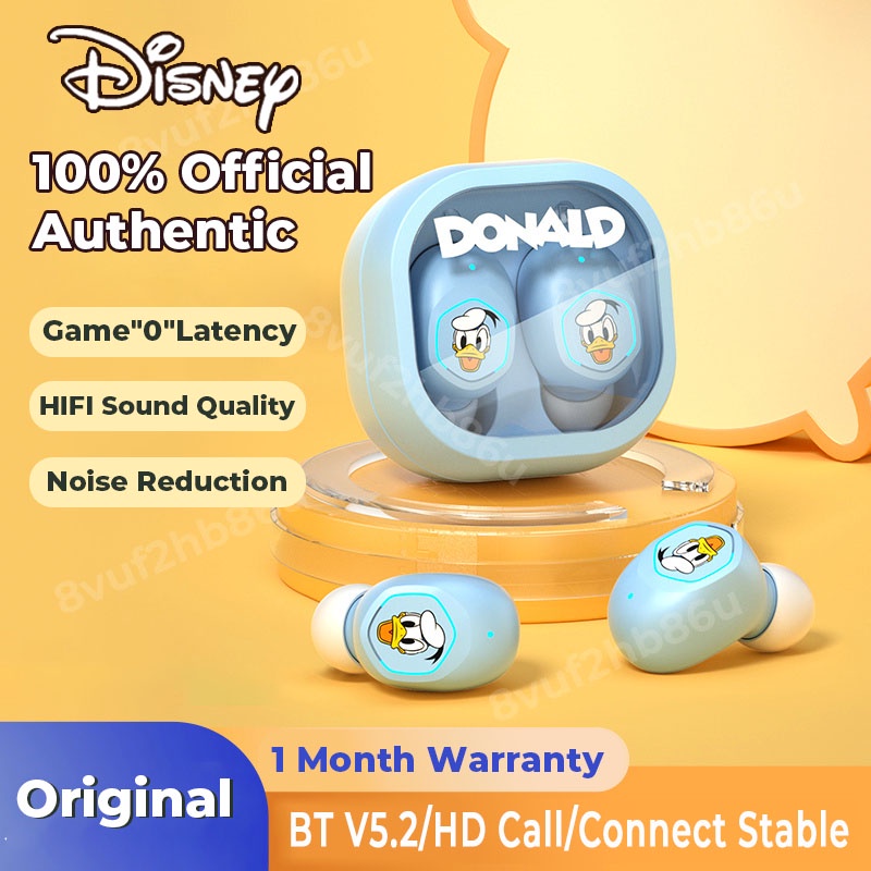 【Ready stok】Headset Bluetooth 100% Disney Earphone Bluetooth 5.3 Android Tws HiFi Stereo With Mic in-Ear Noise Reduc Mini Earbuds