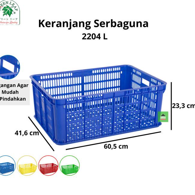 

Green Leaf Container Keranjang Industri Sebaguna 2204 L - Biru