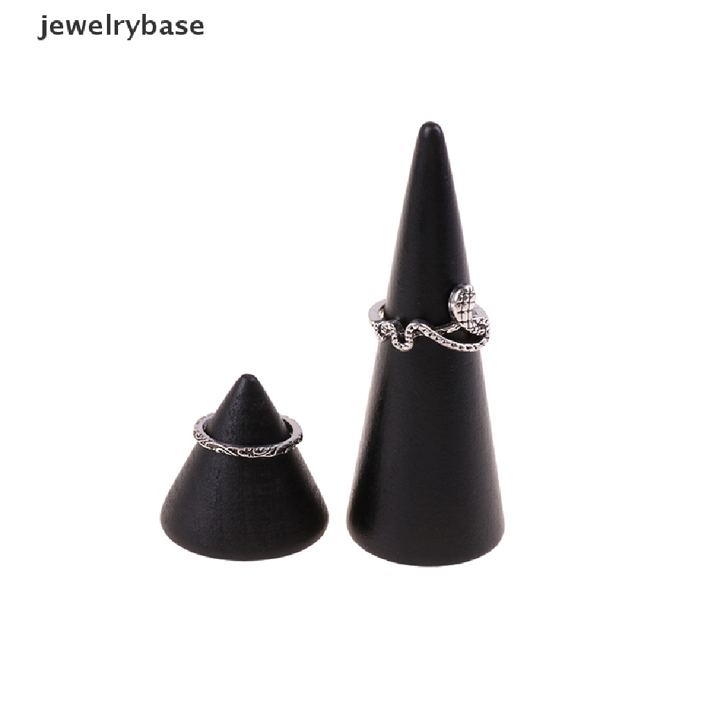 Rak Stand Holder Penyimpanan Perhiasan Cincin Warna Hitam Gaya Vintage