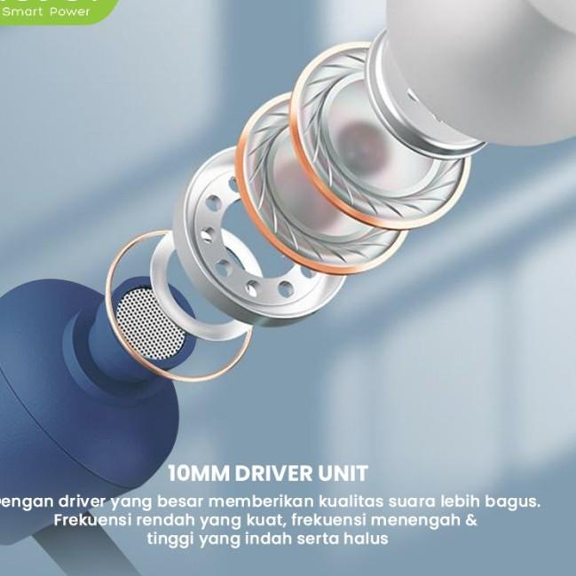 (SERUNI) ROBOT N20 HEADSET BLUETOOTH NECKBAND EARPHONE MAGNETIC - LIGHT BLUE