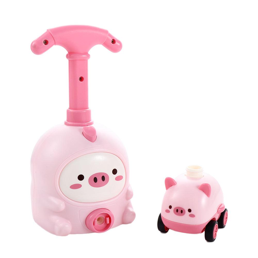 [Elegan] Mainan Anak Hadiah 3warna Baby Piggy Launching Mobil Bertenaga Balon Fisika