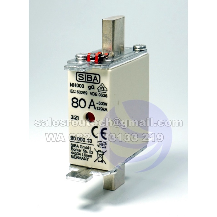 Fuse SIBA NH000 80A 500V 2000013.80