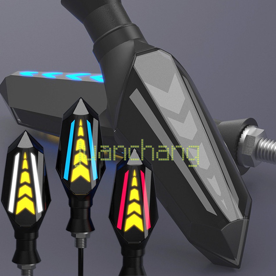 Lampu Sein LED 12V Dua Sisi Tahan Air IP65 Dengan Relay Built-in Untuk Motor Universal M10 Bolt