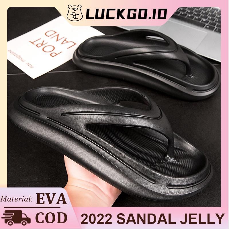 Sandal Jepit Wanita Sandal Jelly Korean Import Sendal Wanita Terbaru 2022 Sandal Slop Kamar Empuk Nyaman Tebal Rumah High Quality