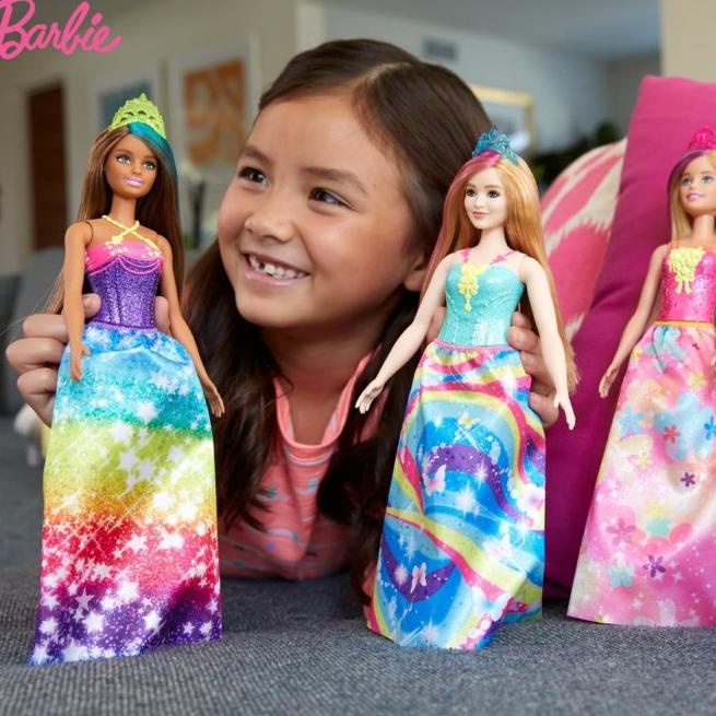 Barbie Dreamtopia Princess Curvy Doll Blonde with Pink Hairstreak
