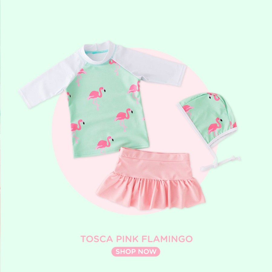 Baju Renang Anak/ Bayi/ Bikini Anak/ Bayi Flamingo Sleeve
