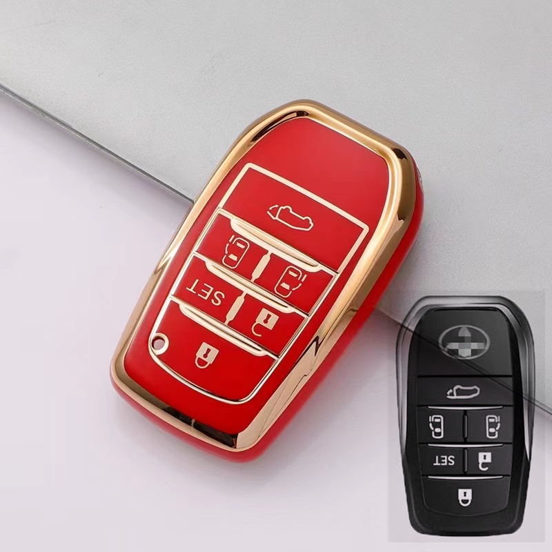 Casing Kunci Remote Mobil Keyless Entry / Push Start Bahan TPU Anti Gores Untuk Toyota Hilux Innova Fortuner