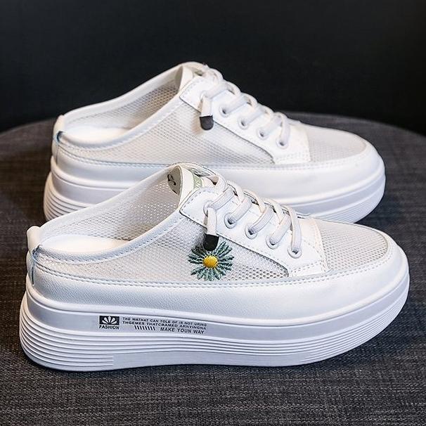 Sepatu Sandal Korea Sendal Wanita Putih Import Cantik SD-060