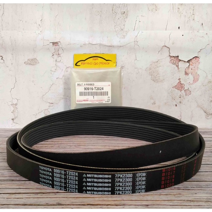 VAN BELT 7PK 2300 ASLI 90916-T2024 TALI KIPAS INOVA INNOVA BENSIN