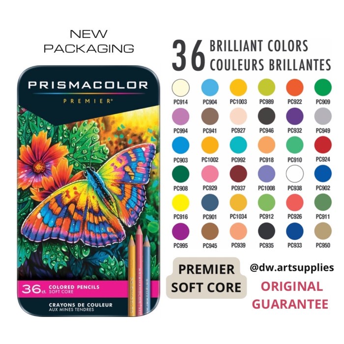 

Prismacolor Premier Soft Core 36 colors