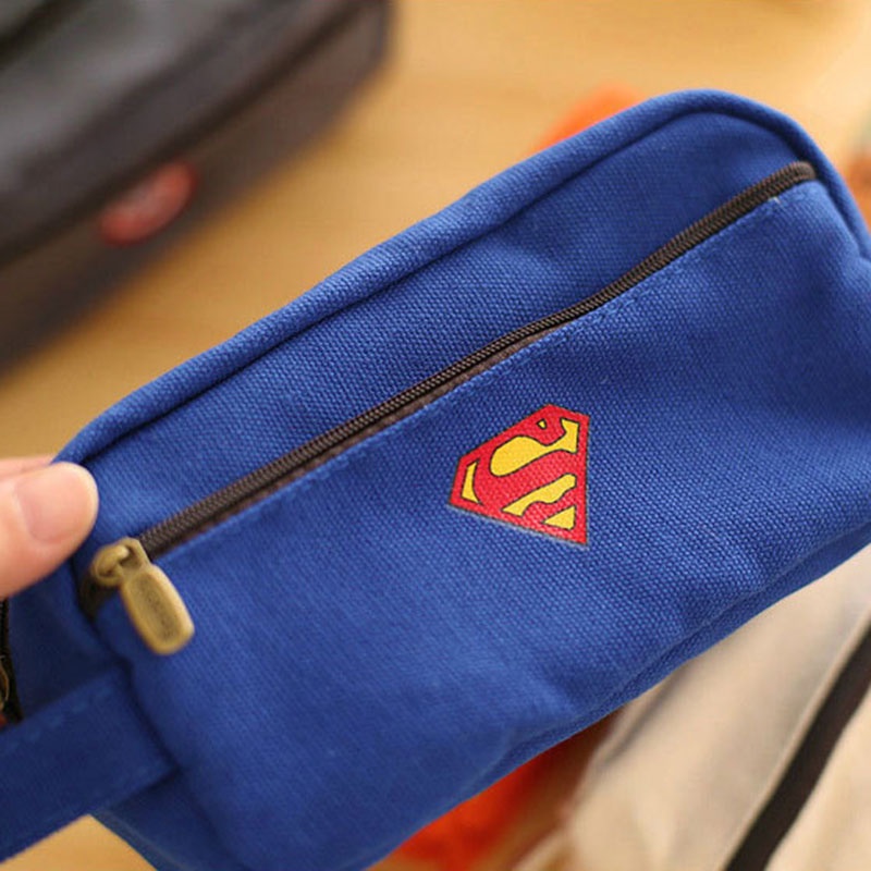 

Large Capacity Canvas Pencil Bag Zipper Kawai Stationery Supplies