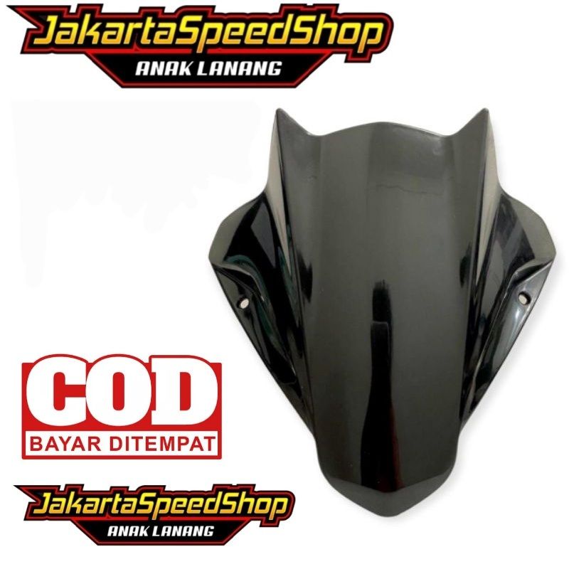 Visor variasi universal model batman pnp jupiter mx new 135 bahan akrilik hitam kilap pnp