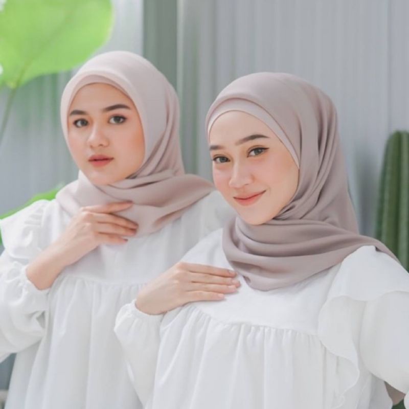 [COD] Kerudung Segi Empat Paris Polos Premium 50 Warna | Jahit 4 Sisi | Jilbab Hijab Paris Image 4
