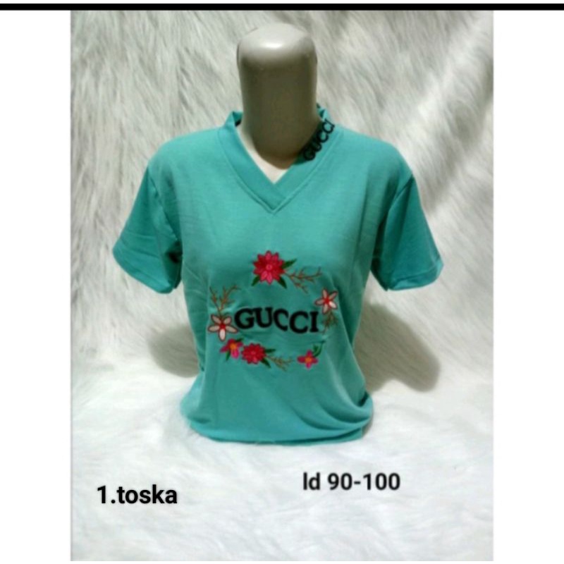 KAOS WANITA  IMPORT BORDIR #BISACOD