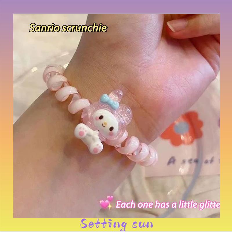 COD✨Tali Rambut Gelang Telepon Kartun Coil Karet Gelang Kecil Perempuan Tali Kepala Lucu Serbaguna TN